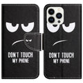 iPhone 16 Pro phone cover with card slot and a stand - Black/White