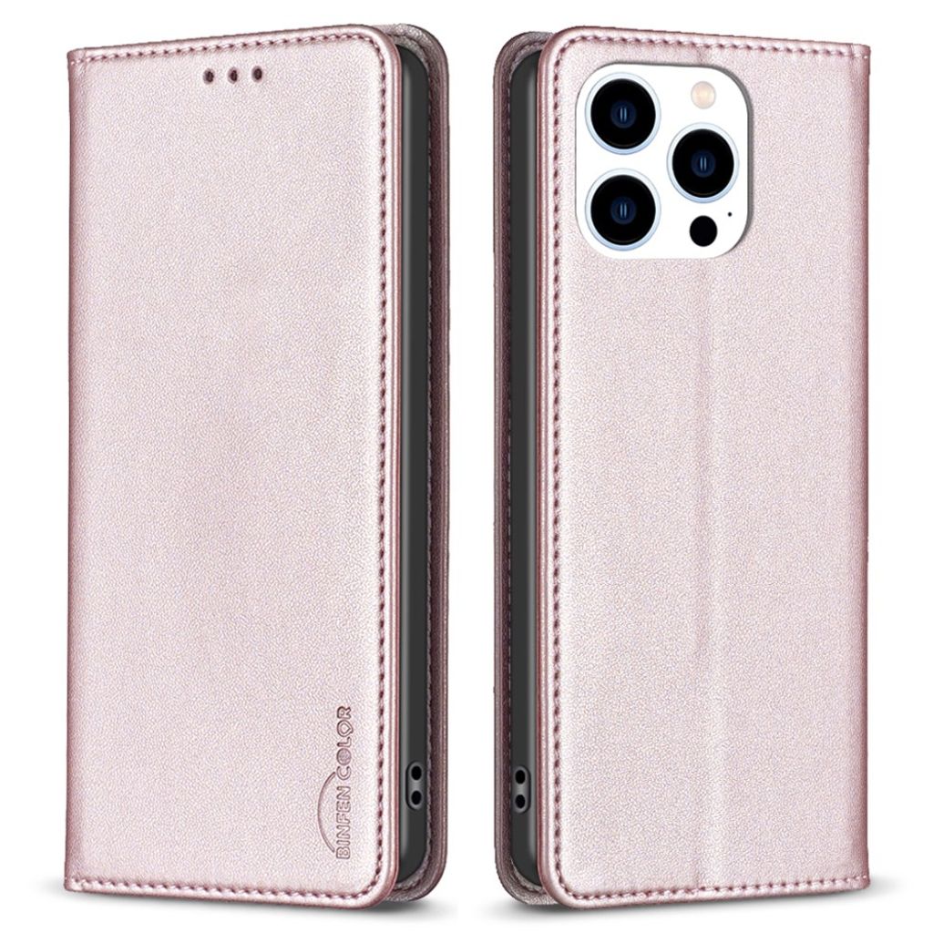 BINFEN COLOR iPhone 13 Pro Max Wallet Cover - Rose Gold