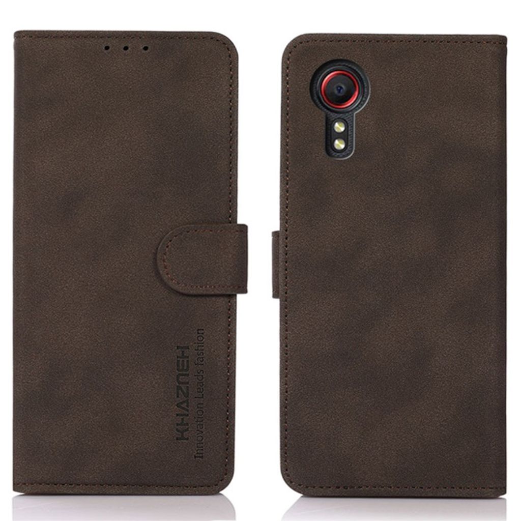 KHAZNEH Samsung Galaxy Xcover 7 Wallet Cover - Brown — KHAZNEH