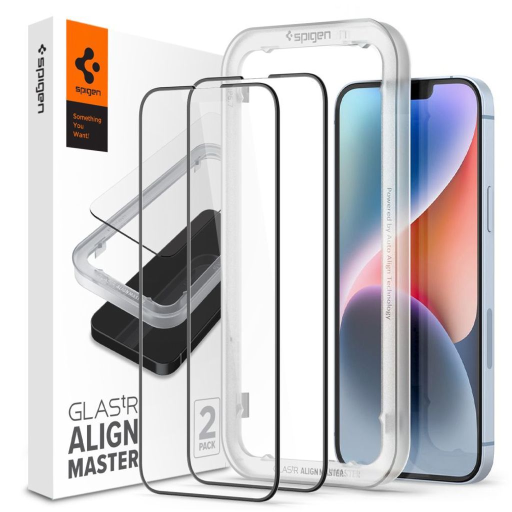 Spigen ALM Glass FC Screen Protector 2-pack for iPhone 13/13 Pro/14/16e/17e — Spigen