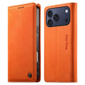 DIERFENG iPhone 18 Pro Max/17 Pro Max Wallet Cover RFID Blocking - Orange — DIERFENG