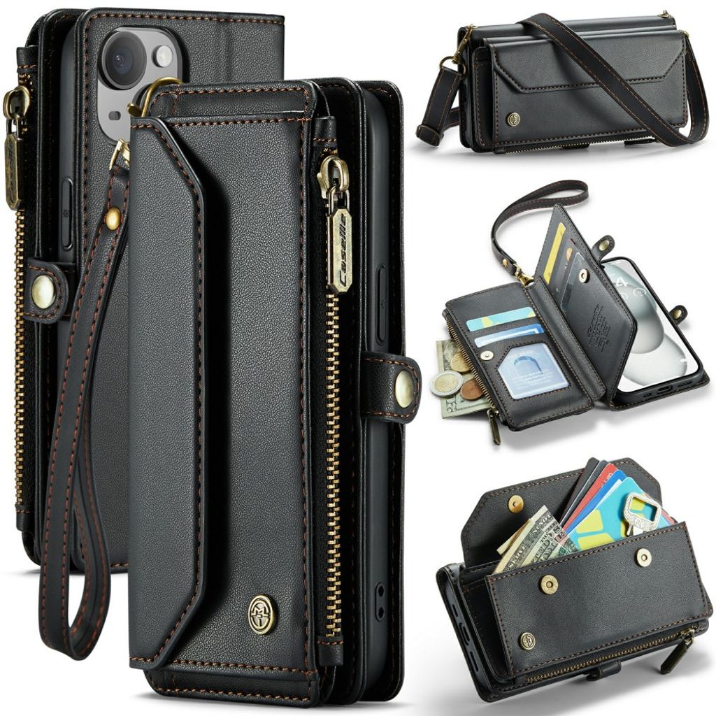 CASEME iPhone 15 Wallet Cover - Black — CASEME