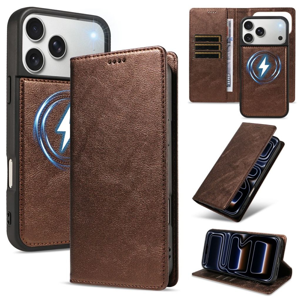 Detachable MagSafe Wallet Cover iPhone 18 Pro Max, iPhone 17 Pro Max - Brown — Detachable