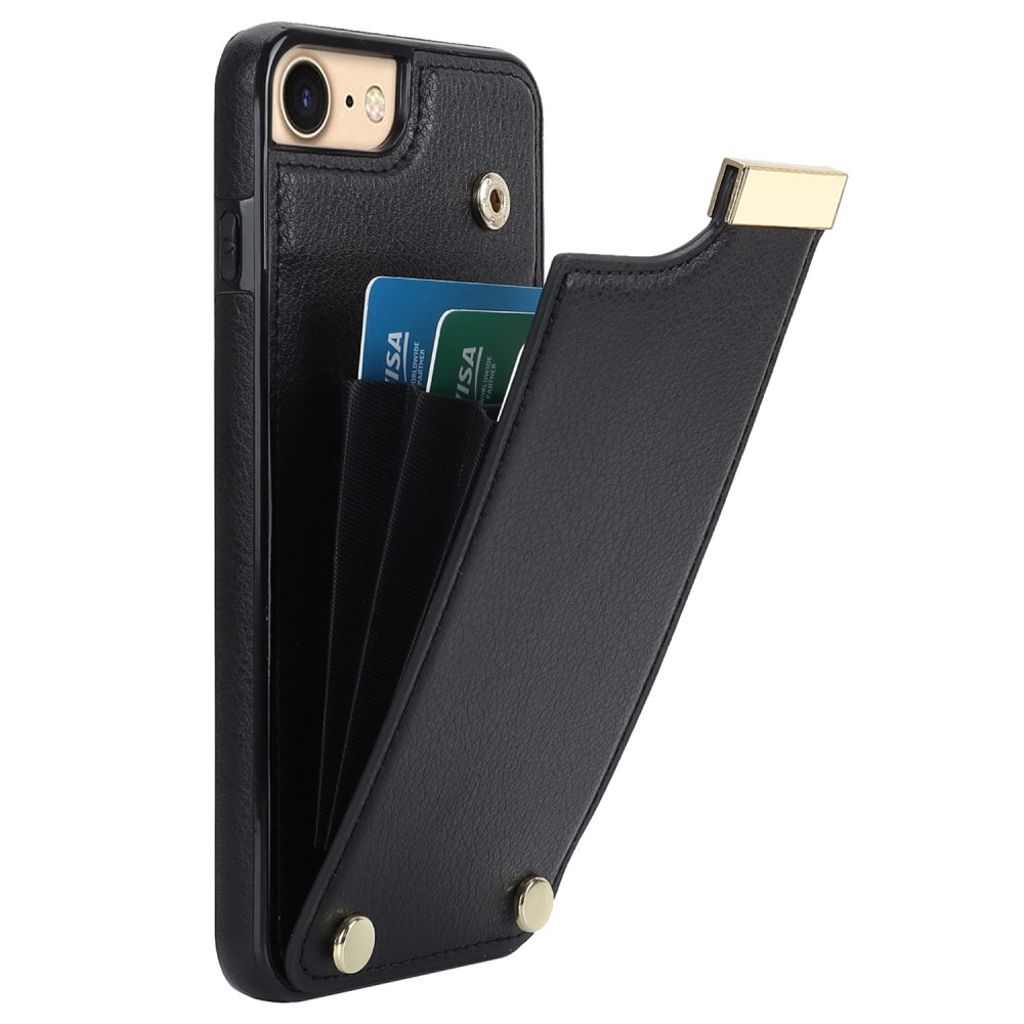 iPhone SE (2022) etc. Case with card holder - Black
