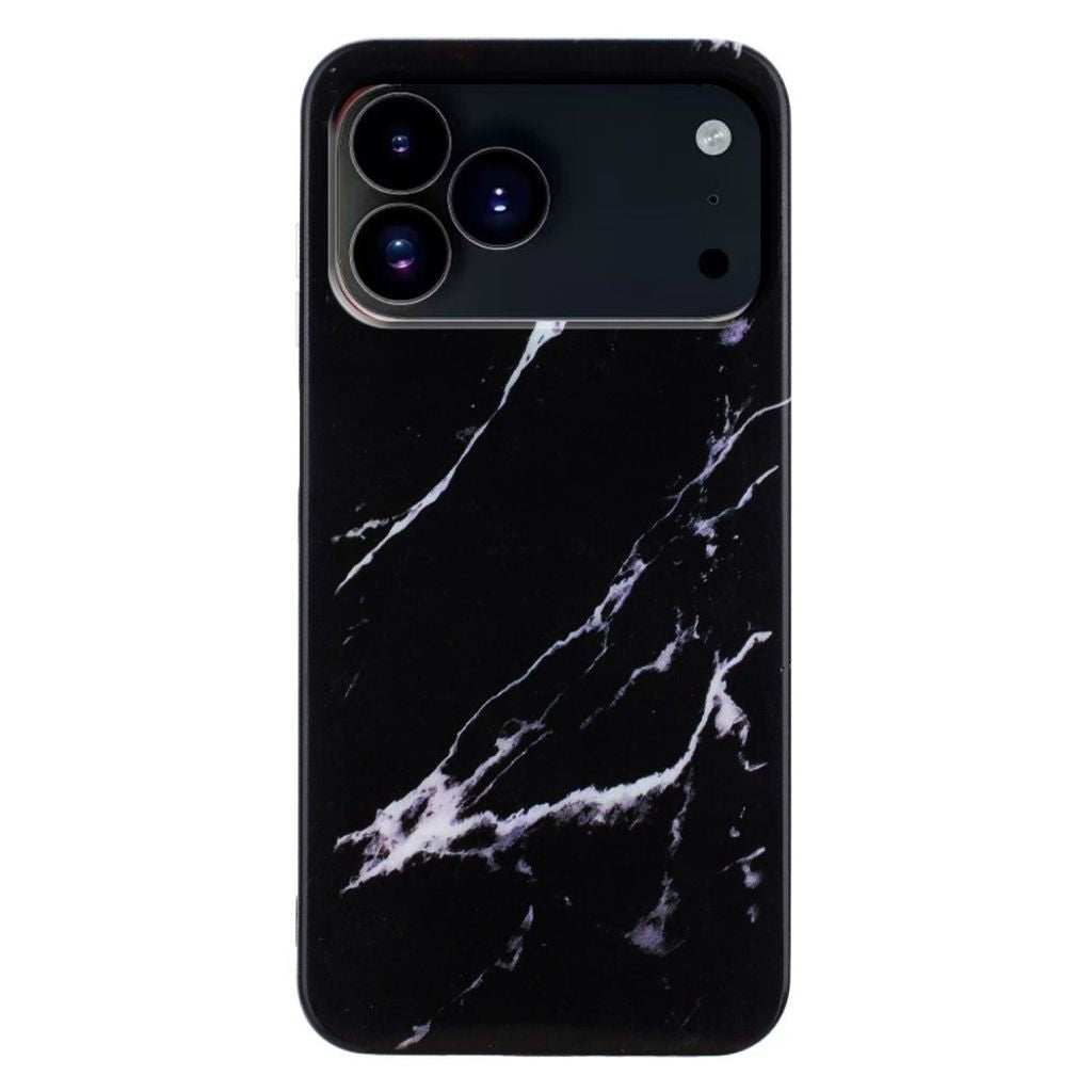 Case with Marble Pattern Print iPhone 18 Pro, iPhone 17 Pro - Black — Övrigt