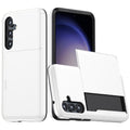 Samsung Galaxy A55 5G case with slide card holder - White