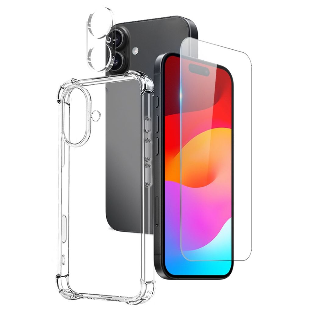 NORTHJO iPhone 17 3-in-1 Set Case with Screen & Lens Protector - Transparent — NORTHJO