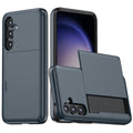 Samsung Galaxy S24 case with slide card holder - Navy Blue