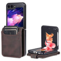 AZNS Samsung Galaxy Flip6 / Flip 7 FE Wallet Cover - Brown