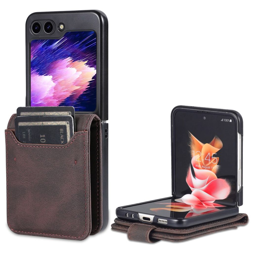 AZNS Samsung Galaxy Flip6 / Flip 7 FE Wallet Cover - Brown