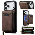 LC.IMEEKE iPhone 18 Pro Max/17 Pro Max MagSafe Case with Wallet - Brown — LC.IMEEKE