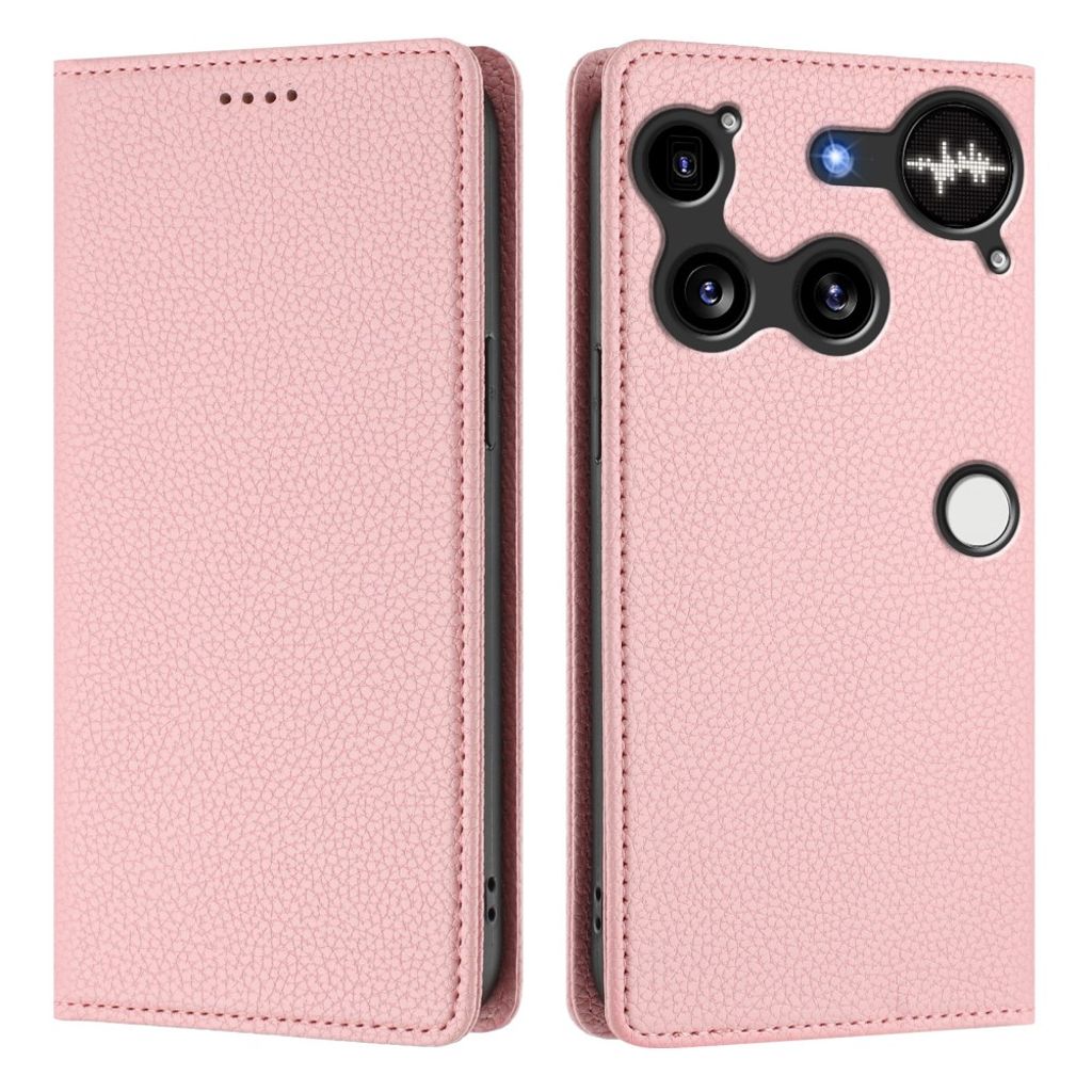 Nothing Phone (3) 5G Wallet Cover RFID Blocking PU Leather - Pink — Nothing