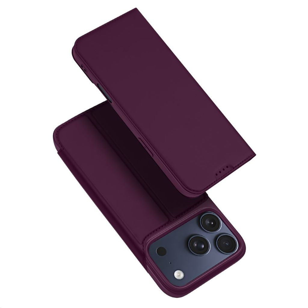 DUX DUCIS iPhone 18 Pro Max / 17 Pro Max Wallet Cover in PU-leather - Dark Cherry — DUX