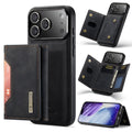 DG.MING iPhone 18 Pro/17 Pro Case with Detachable Wallet - Black