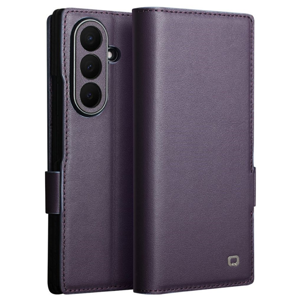 QIALINO Samsung Galaxy Z Fold8 Ultra Wallet Cover in Real Leather - Purple — QIALINO
