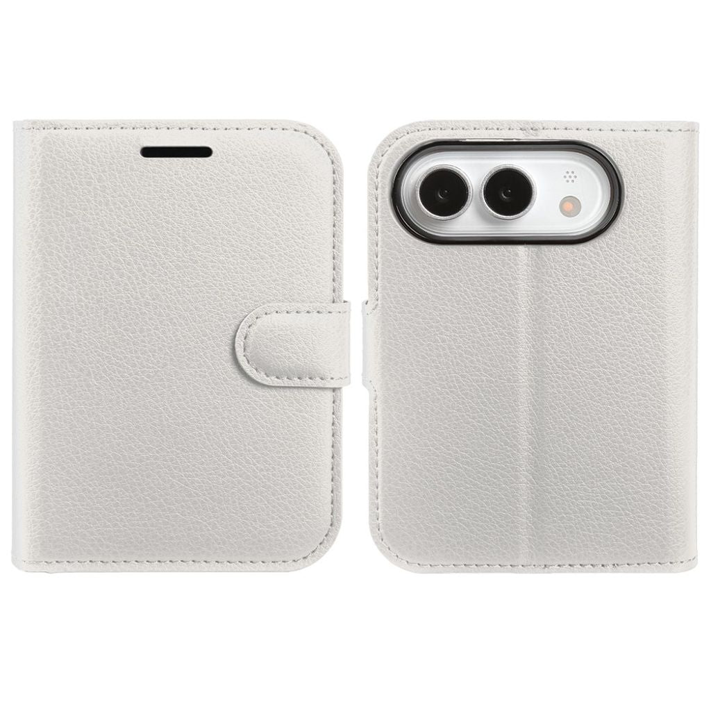 iPhone Duo Wallet Cover in PU-leather - White — Övrigt
