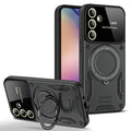 Samsung Galaxy A16 Case with Magnetic Ring Stand - Black
