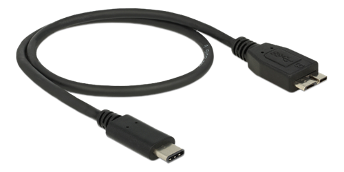 Delock USB-C to Micro USB Cable, 10 Gbps, 0.5m