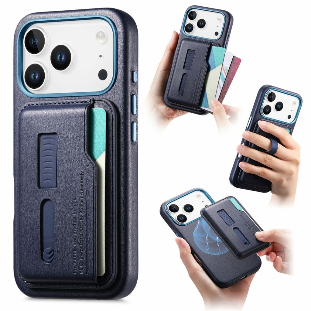 iPhone 18 Pro Max/17 Pro Max Magsafe Case with Removable Wallet - Dark Blue — Övrigt
