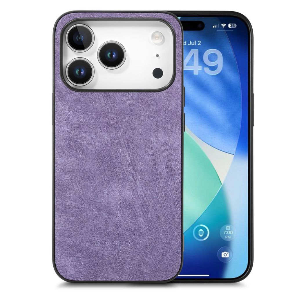 Case in PU-leather iPhone 18 Pro Max, iPhone 17 Pro Max - Purple — Övrigt