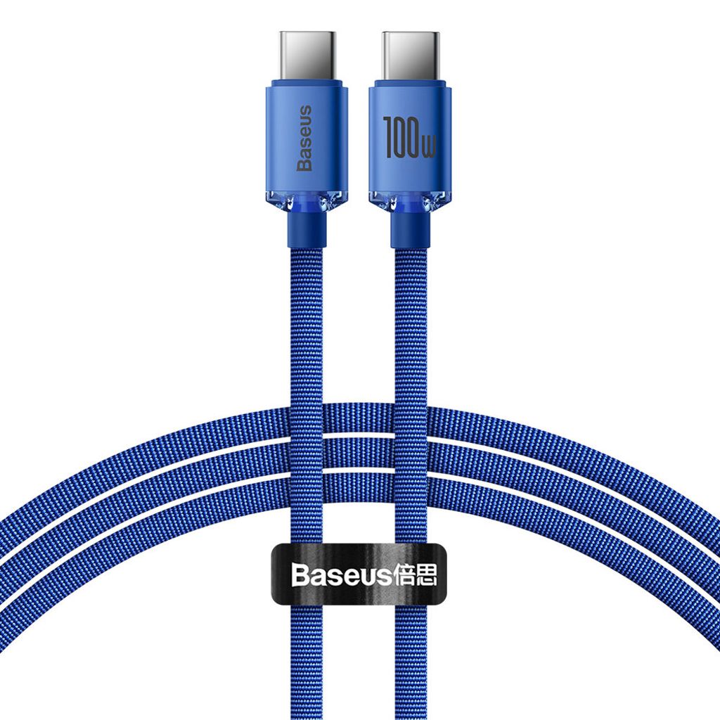Baseus CAJY000603 USB-C - USB-C PD cable 100W 5A 480Mb/s 1.2m - blue — Baseus