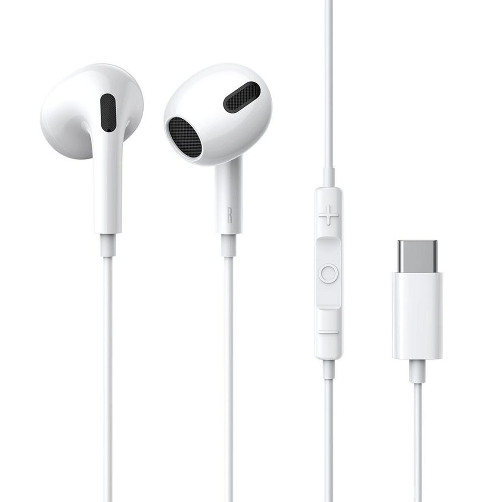 Baseus Encok c17 USB-C Wired In-Ear Headphones with microphone - White — Baseus