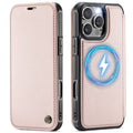 CASEME 053 iPhone 12 Pro Max Wallet Cover MagSafe RFID blocking - Light Pink