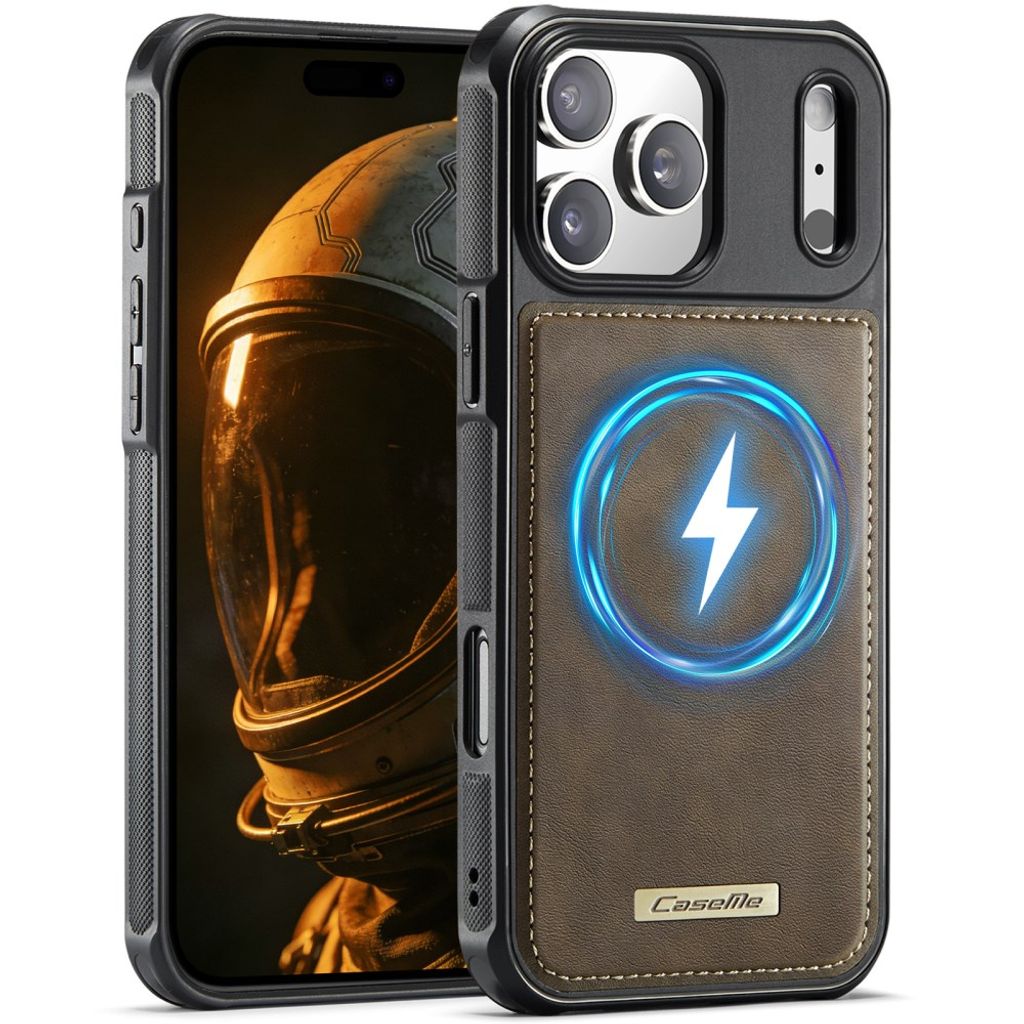CASEME iPhone 18 Pro Max/17 Pro Max Magnetic Case PU Leather - Brown — CASEME