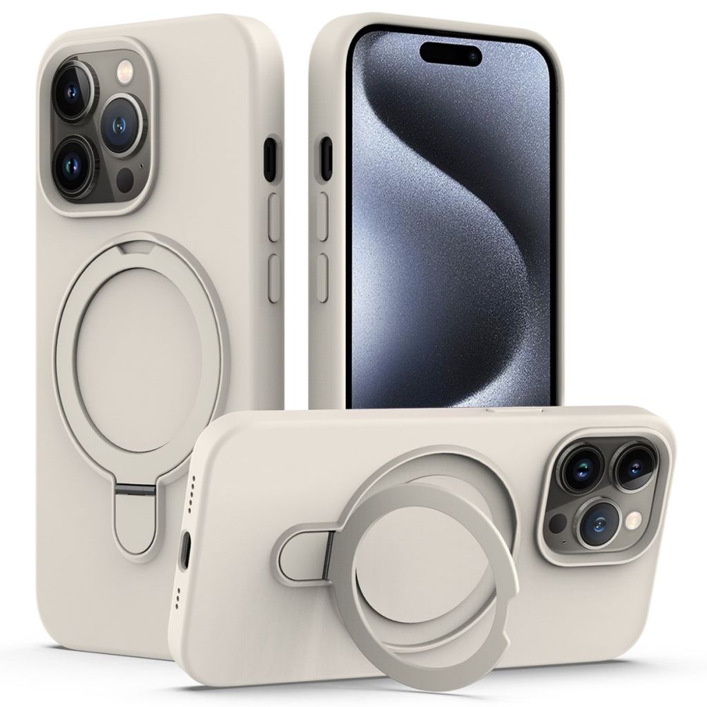 iPhone 15 Pro Max MagSafe Case Ring Stand - Antique White — Övrigt