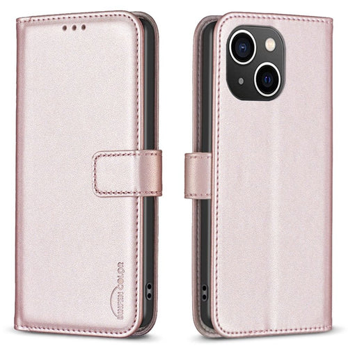 BINFEN COLOR iPhone 15 Wallet Cover Stand – Rose Gold — BINFEN