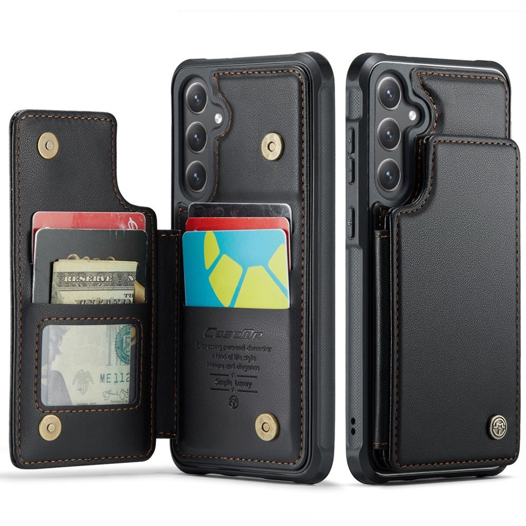 CASEME Samsung Galaxy S25 FE Case with Wallet - Black