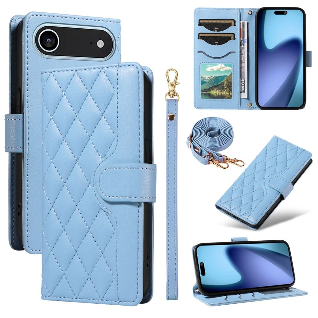iPhone Air Wallet Cover with strap - Blue
