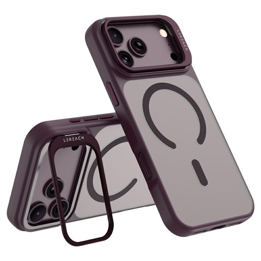 LEREACH iPhone 18 Pro Max/17 Pro Max MagSafe Case with Kickstand - Cherry Red — LEREACH