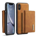 DG.MING iPhone X/XS Magnetic Wallet Case Hybrid - Brown
