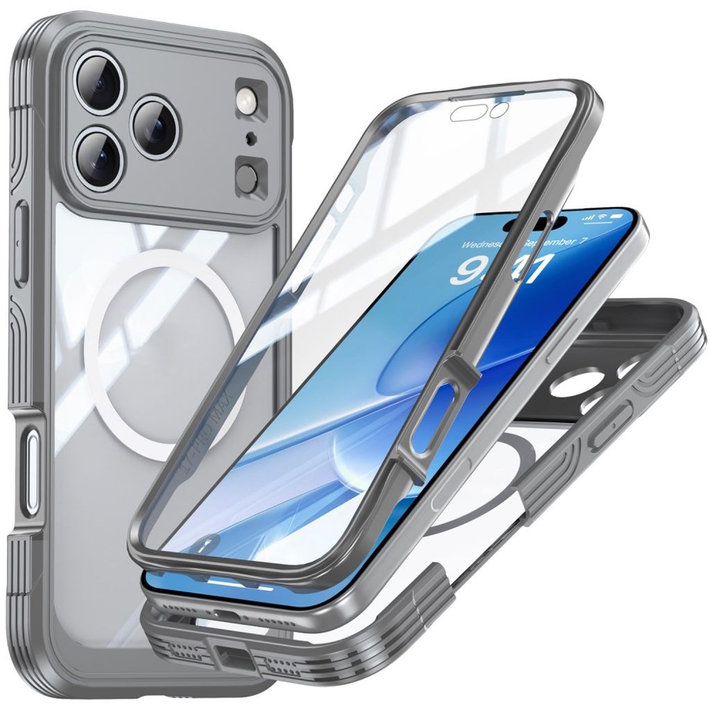 iPhone 17 Pro Case + Screen Protector - Grey