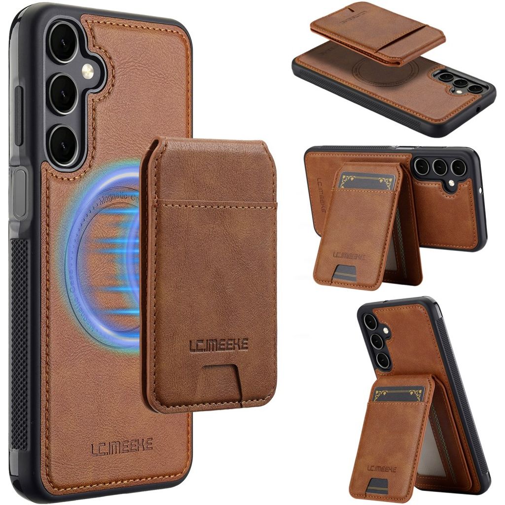 LC.IMEEKE Samsung Galaxy A17 5G Case with MagSafe Wallet - Brown — LC.IMEEKE