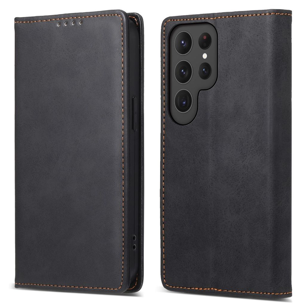 Samsung Galaxy S25 Ultra RFID Blocking Wallet Cover - Black