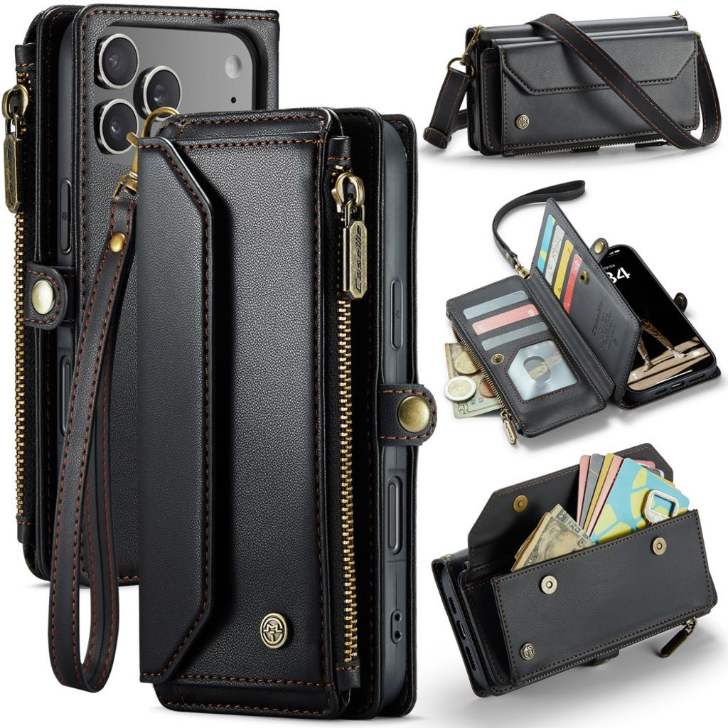 CASEME iPhone 18 Pro Max/17 Pro Max Wallet Cover RFID Blocking - Black — CASEME
