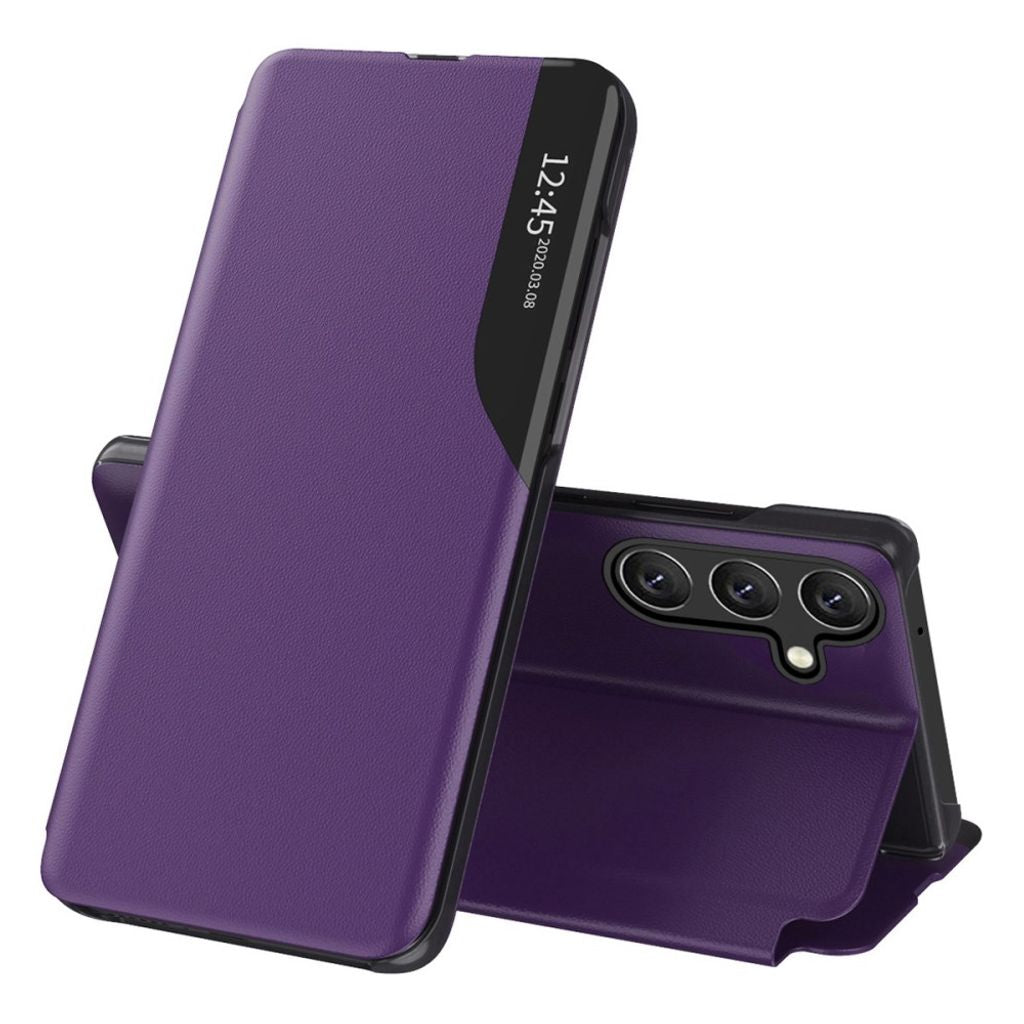 Samsung Galaxy A27 5G Cover Stand Smart View Window PU Leather - Purple