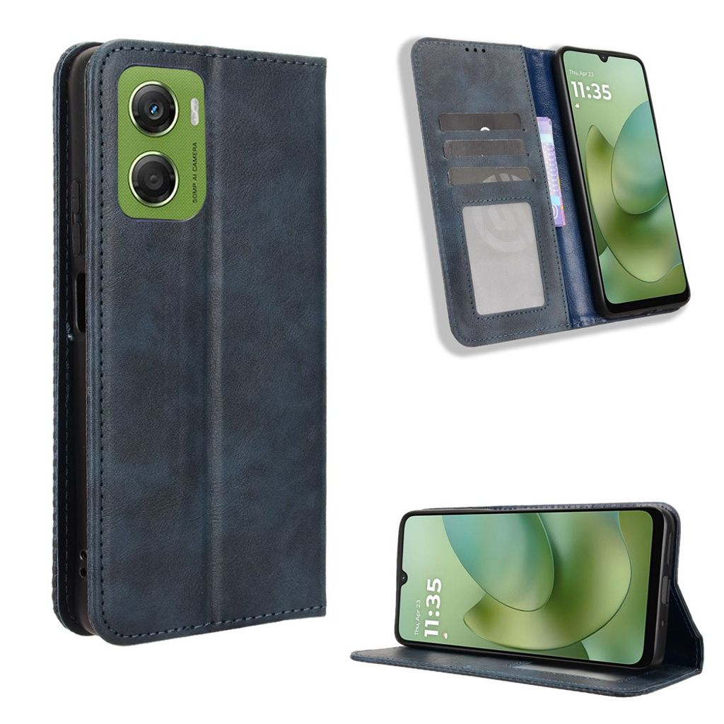 Motorola Moto G06 Power 4G / G06 4G Wallet Cover with Stand – Blue
