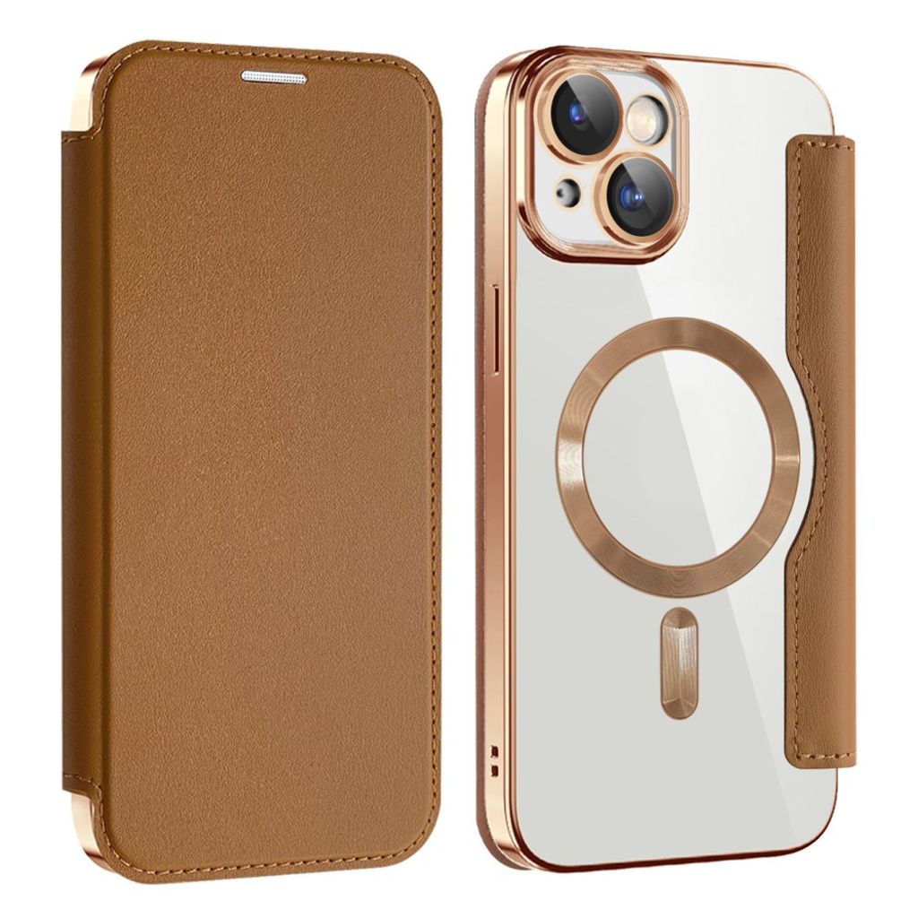 AMORUS iPhone 15 Cover with MagSafe - Brown