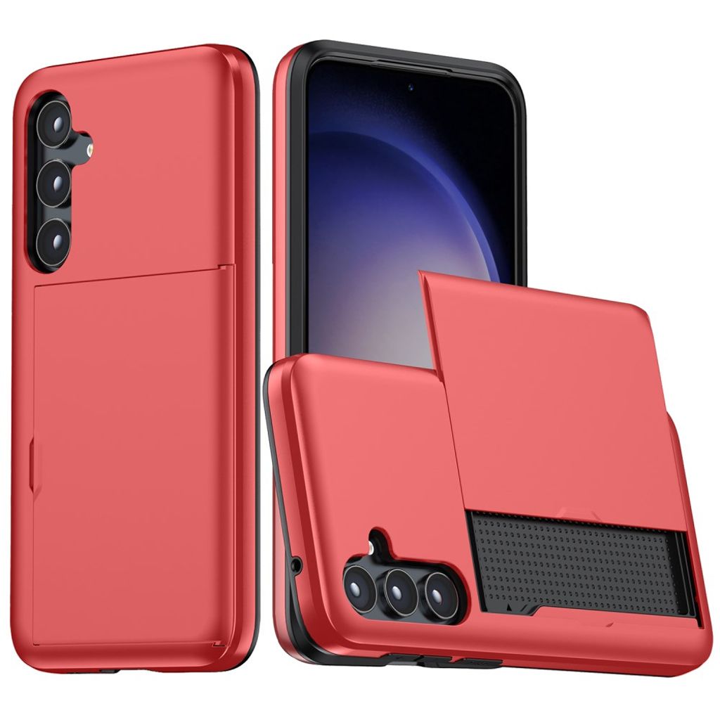 Samsung Galaxy S24 case with slide card holder - Red — Samsung