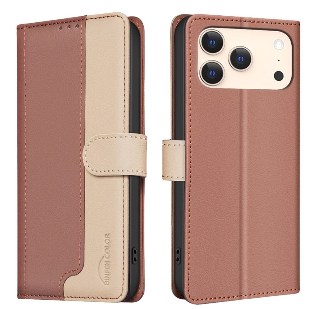 BINFEN COLOR iPhone 17 Pro Max Wallet Cover - Brown