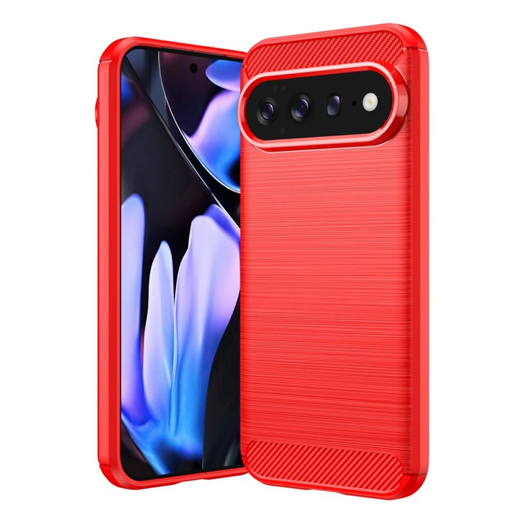Google Pixel 11 Pro XL TPU Case Carbon Fiber Texture - Red — Google