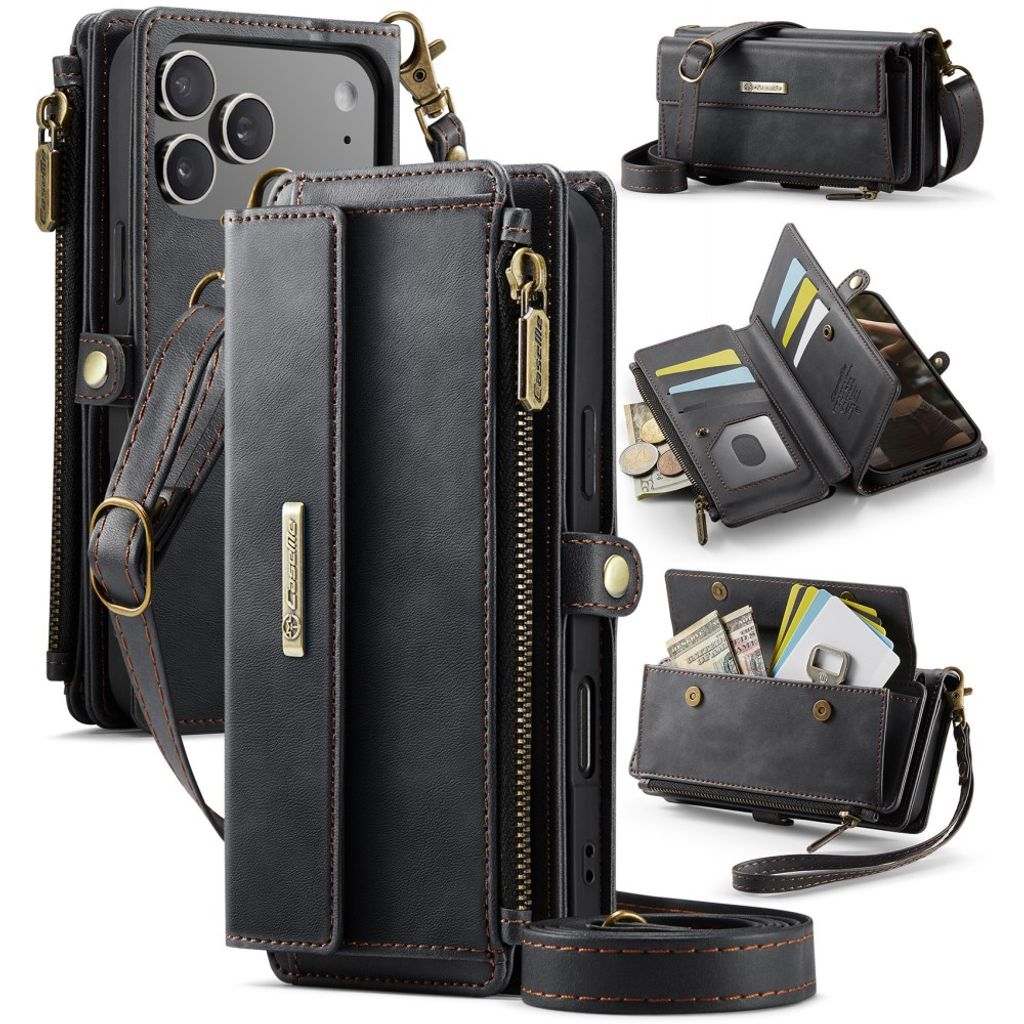 CASEME iPhone 18 Pro Max/17 Pro Max RFID Wallet Cover with Stand - Black — CASEME