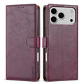 N.BEKUS iPhone 18 Pro Max/17 Pro Max Wallet Cover in PU-leather - Wine Red — N.BEKUS