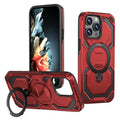 iPhone 13 Pro Max Magnetic Case Ring Kickstand - Red