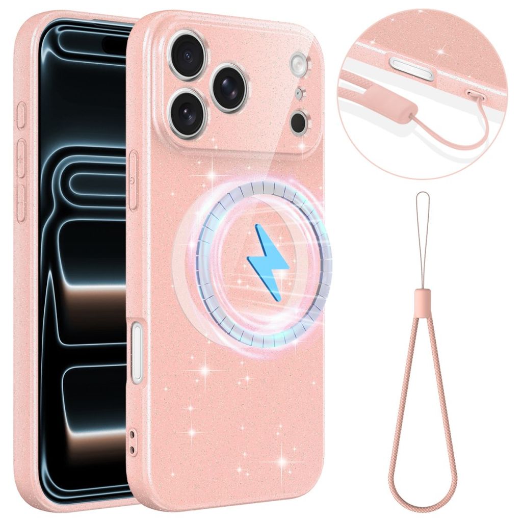 iPhone 17 Pro Max Glitter MagSafe Case - Pink