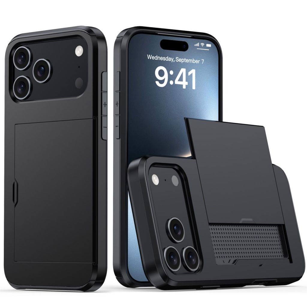 Case with Card Slot iPhone 18 Pro Max, iPhone 17 Pro Max - Black — Övrigt