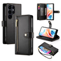 Samsung Galaxy S26 Ultra Wallet Cover with Detachable Straps - Black